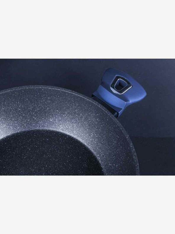 Berlingerhaus Pekáč kulatý s mramorovým povrchem a poklicí 28 cm BERLINGERHAUS Metallic Line Aquamarine Edition