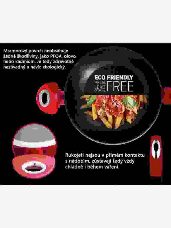 Berlingerhaus Kulatý pekáč s mramorovým povrchem a poklicí 28 cm BERLINGERHAUS Burgundy Metallic Line