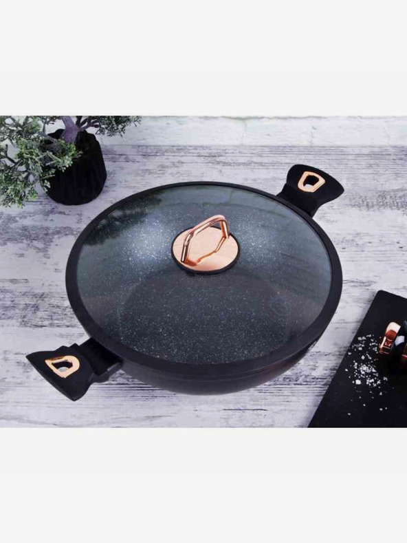 Berlingerhaus Pekáč s poklicí s mramorovým povrchem 28 cm Black Rose Collection BERLINGERHAUS