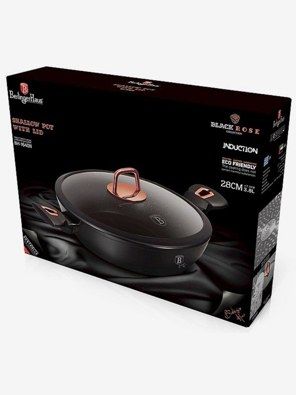 Berlingerhaus Pekáč s poklicí s mramorovým povrchem 28 cm Black Rose Collection BERLINGERHAUS