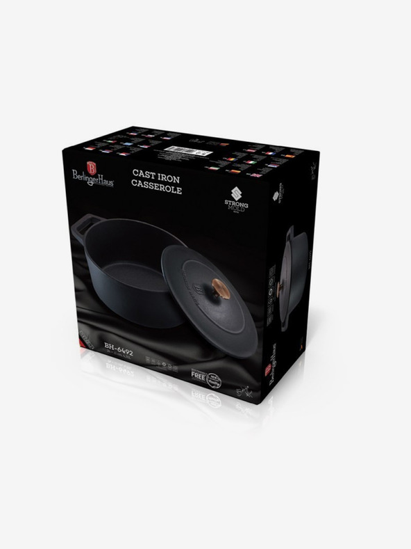 Berlingerhaus Litinový pekáč s poklicí 24 cm BERLINGERHAUS Black Rose Collection