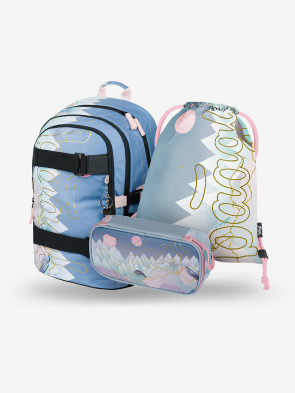BAAGL  BAAGL 3 SET Skate Moon: batoh, penál, sáček BAAGL