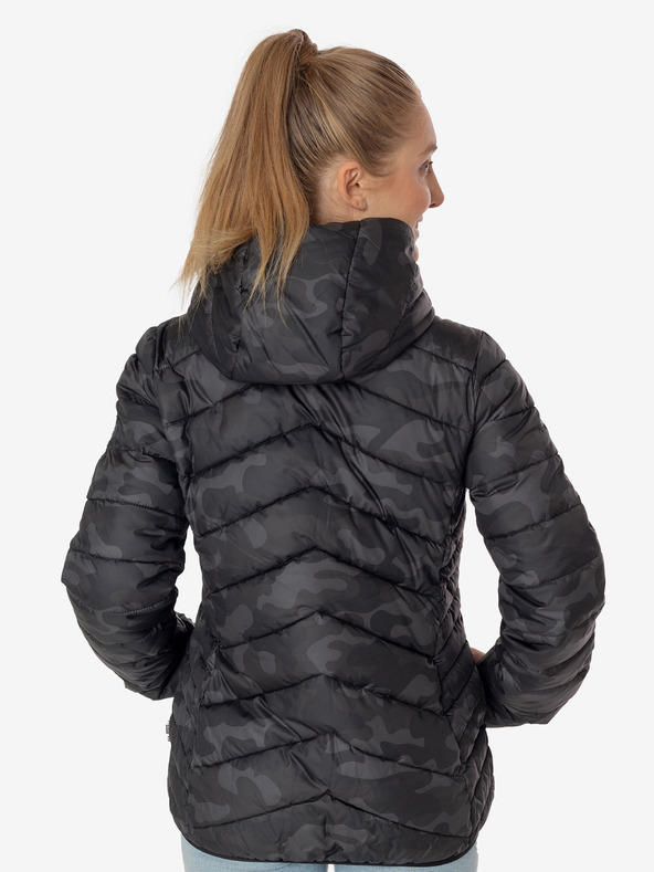 Sam 73 Černá dámská prošívaná maskáčová bunda Sam 73