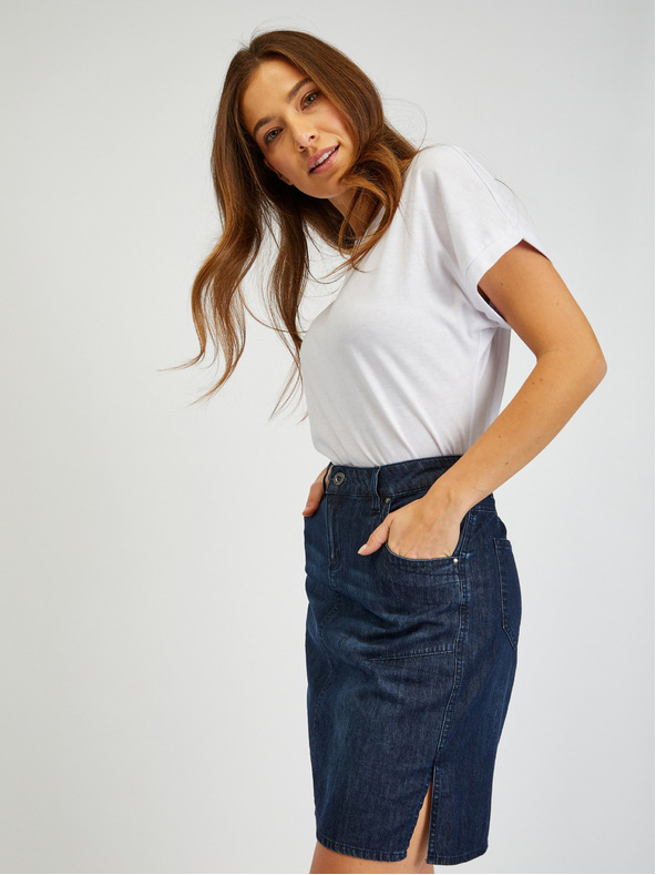 Sam 73 Tmavě modrá dámská džínová sukně SAM73 Gemini