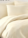 Kvalitex Saténové francouzské povlečení LUXURY COLLECTION 1+2, 220x200, 70x90cm smetanové