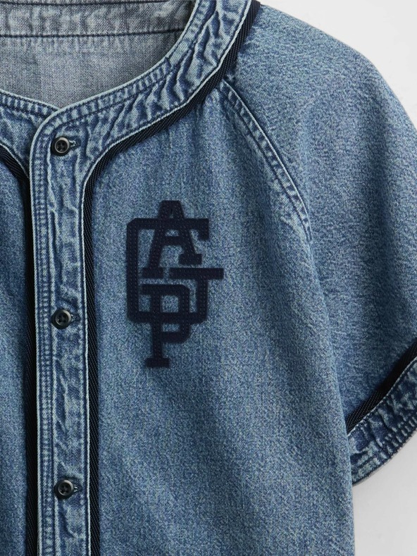 GAP Dětská džínová košile Baseball Americana GAP