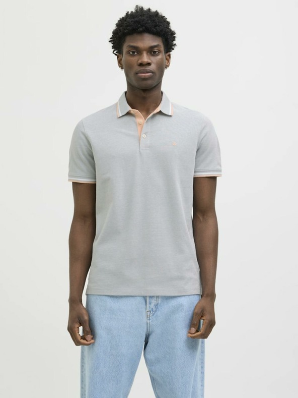 Jack & Jones Světle zelené pánské polo tričko Jack & Jones