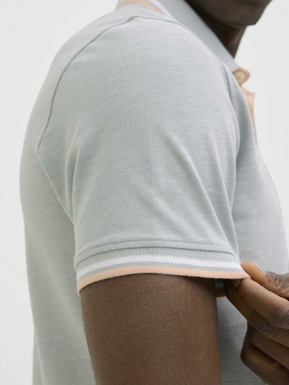 Jack & Jones Světle zelené pánské polo tričko Jack & Jones