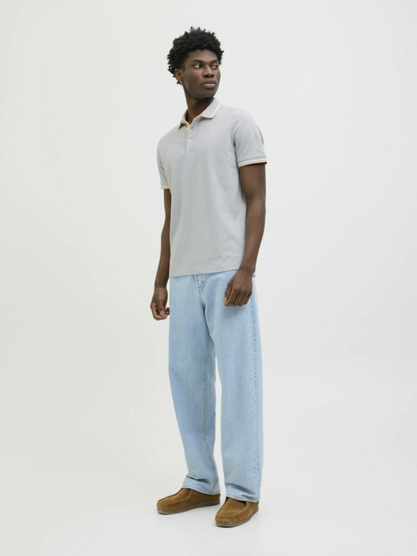 Jack & Jones Světle zelené pánské polo tričko Jack & Jones