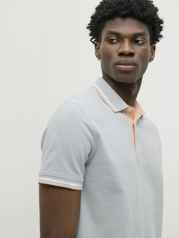 Jack & Jones Světle zelené pánské polo tričko Jack & Jones