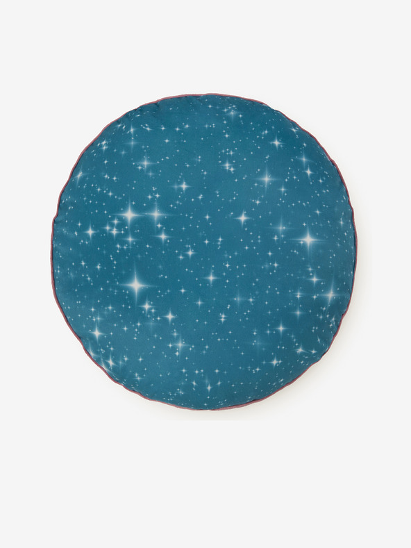 HIP Průměr 55 cm - Modrý oboustranný polštář s motivem HIP Kolya