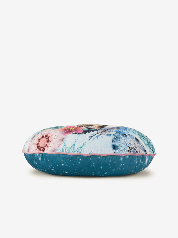 HIP Průměr 55 cm - Modrý oboustranný polštář s motivem HIP Kolya