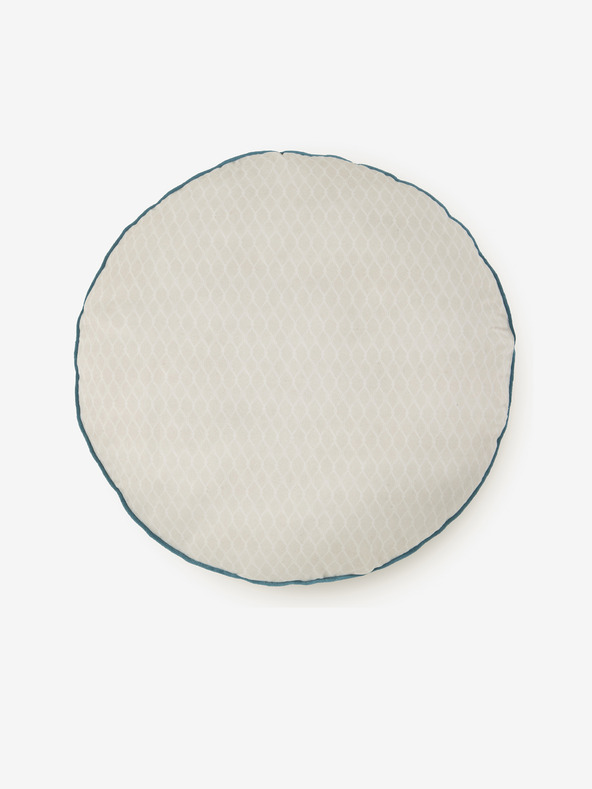 HIP Průměr 55 cm - Modro-krémový oboustranný polštář s motivem HIP Camunda