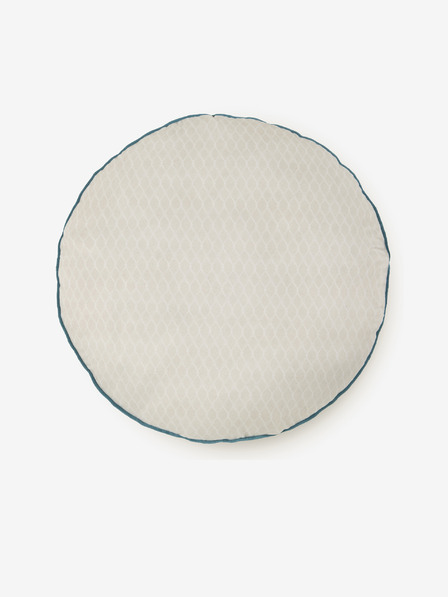 HIP Průměr 55 cm - Modro-krémový oboustranný polštář s motivem HIP Camunda