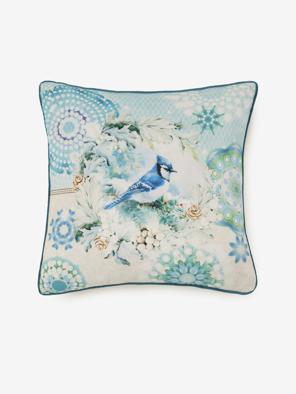 HIP 48 x 48 cm - Světle modrý oboustranný polštář s motivem HIP Camunda