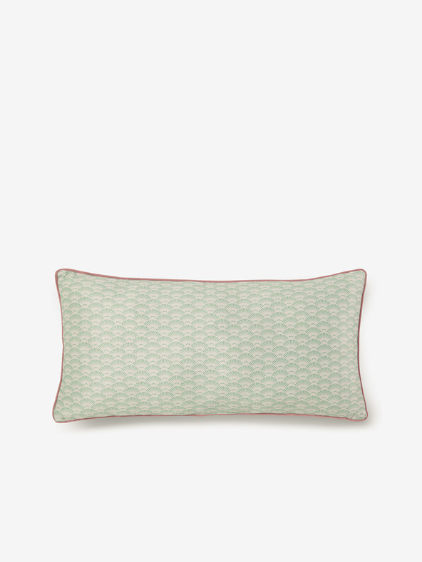HIP 30 x 60 cm - Zeleno-růžový oboustranný polštář s motivem HIP Romini
