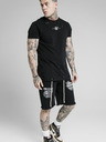 Siksilk Černé pánské džínové kraťasy  SikSilk