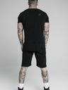 Siksilk Černé pánské džínové kraťasy  SikSilk