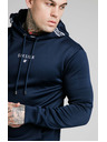 Siksilk Tmavě modrá pánská mikina s kapucí  SikSilk