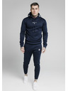 Siksilk Tmavě modrá pánská mikina s kapucí  SikSilk