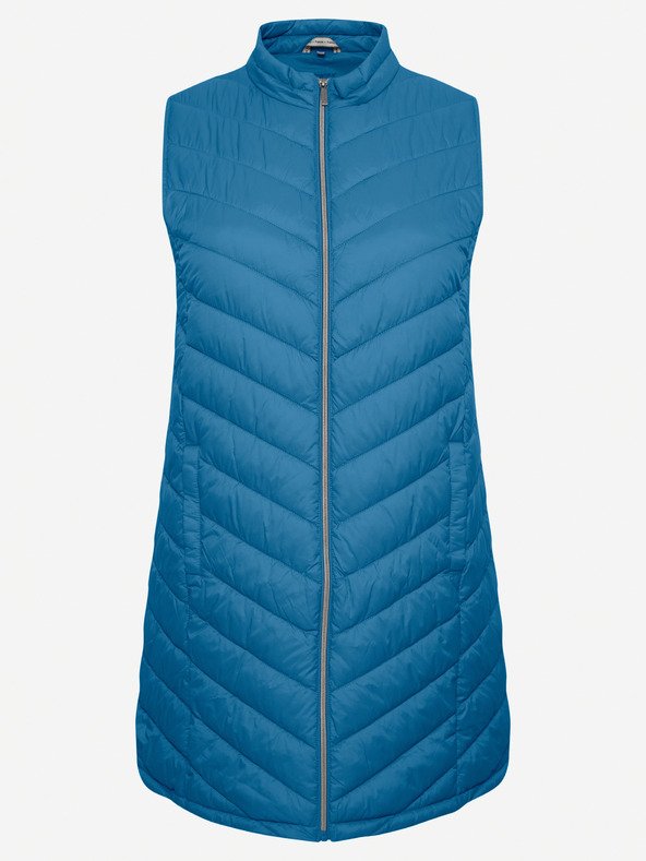 Fransa Modrá dámská prošívaná vesta Fransa