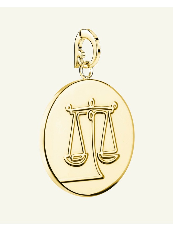 Rosefield Rosefield přívěsek zlaté barvy Zodiac Coin Váhy