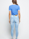 Siksilk Modré dámské džíny - JEANS SKINNY DISTRESSED