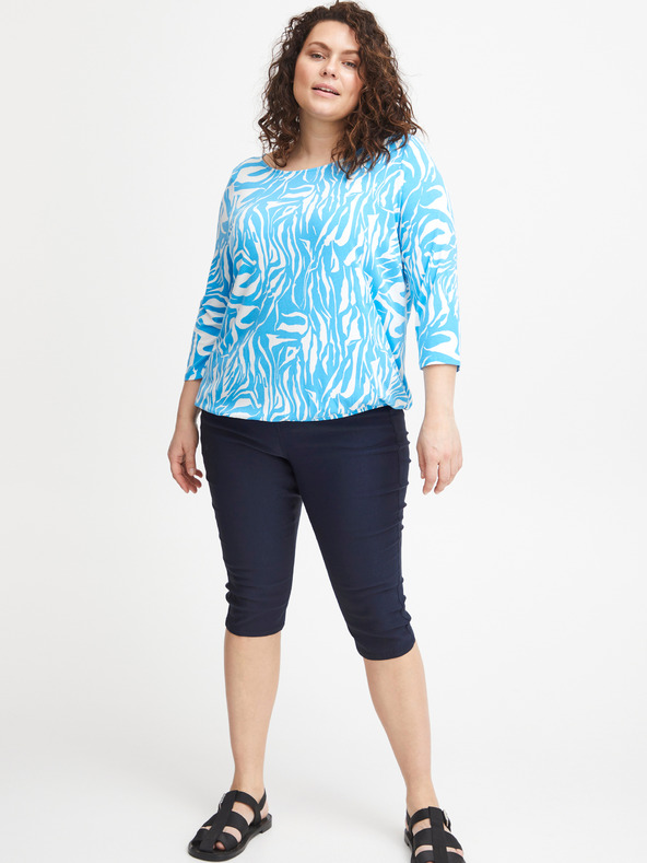 Fransa Tmavě modré dámské tříčtvrteční kalhoty Fransa