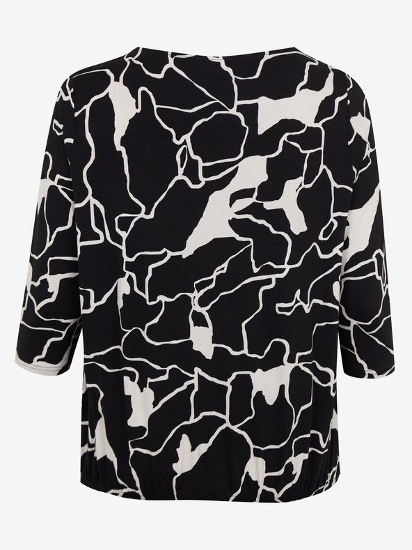 Fransa Bílo-černá dámská vzorovaná halenka Fransa