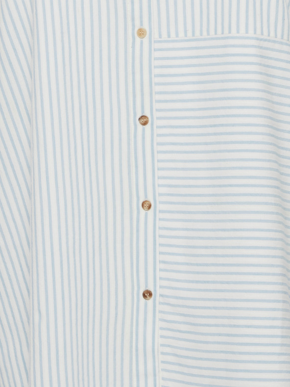 Fransa Modro-bílá dámská dlouhá pruhovaná košile Fransa