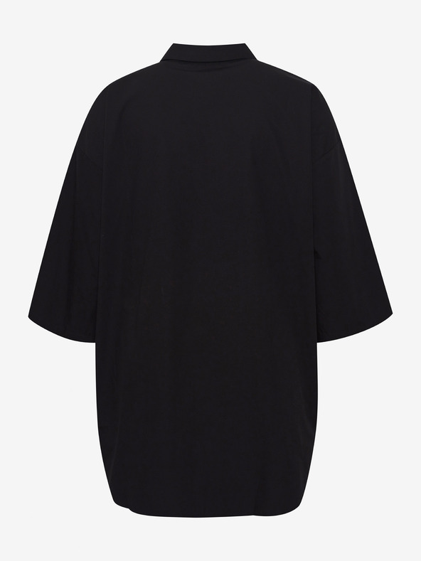 Fransa Černá košile s prodlouženou zadní částí Fransa