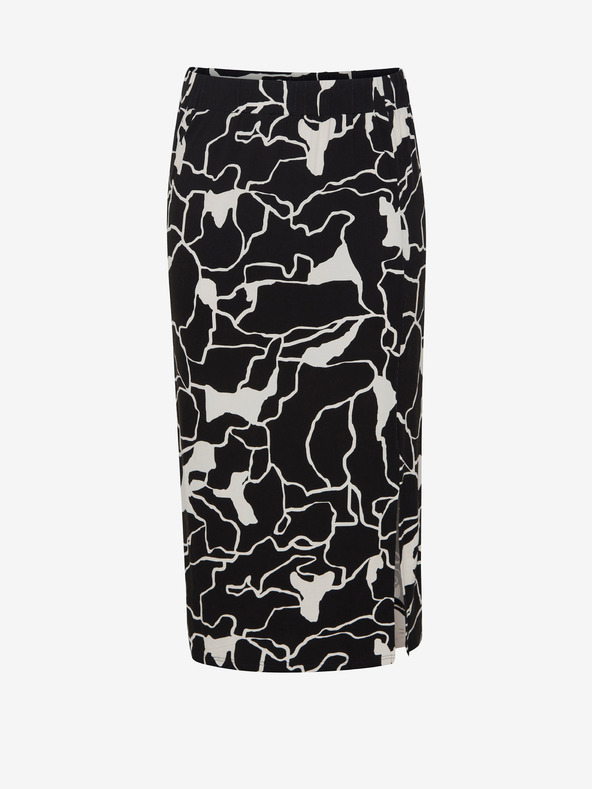 Fransa Bílo-černá dámská vzorovaná midi sukně Fransa