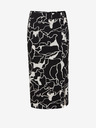 Fransa Bílo-černá dámská vzorovaná midi sukně Fransa