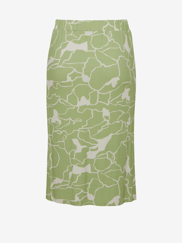 Fransa Bílo-zelená dámská vzorovaná midi sukně Fransa