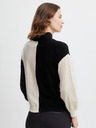 Fransa Krémovo-černý dámský svetr Fransa