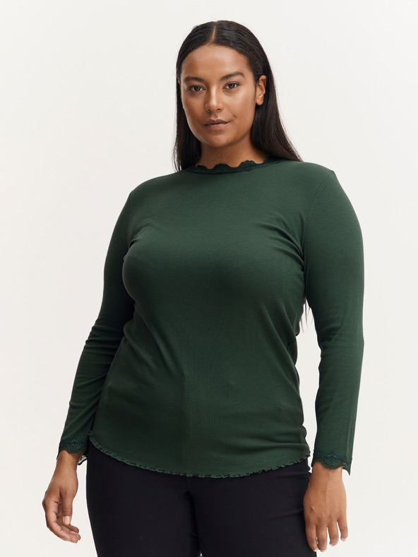 Fransa Zelené tričko s dlouhým rukávem Fransa