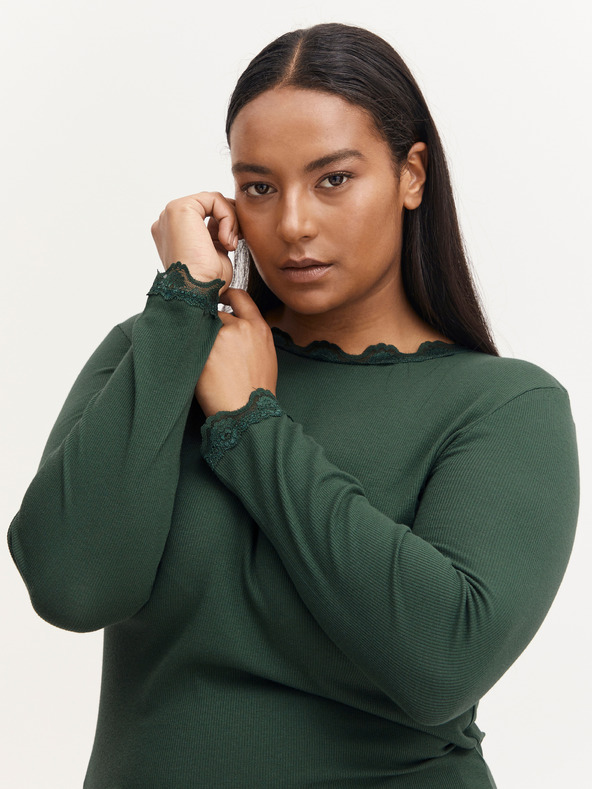 Fransa Zelené tričko s dlouhým rukávem Fransa