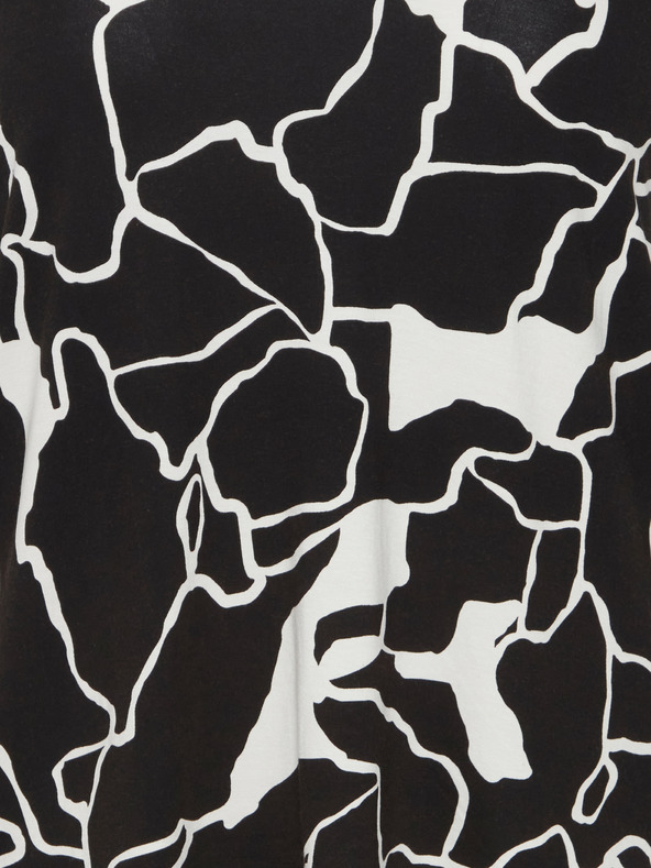 Fransa Bílo-černé dámské vzorované tričko Fransa