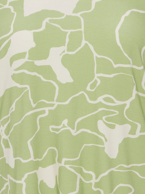 Fransa Bílo-zelené dámské vzorované tričko Fransa