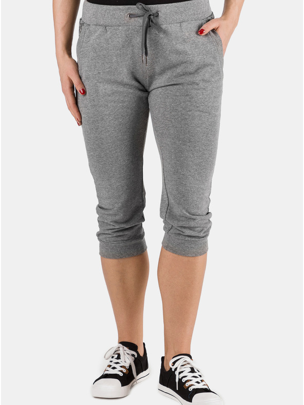 Sam 73 Šedé dámské 3/4 tepláky SAM 73